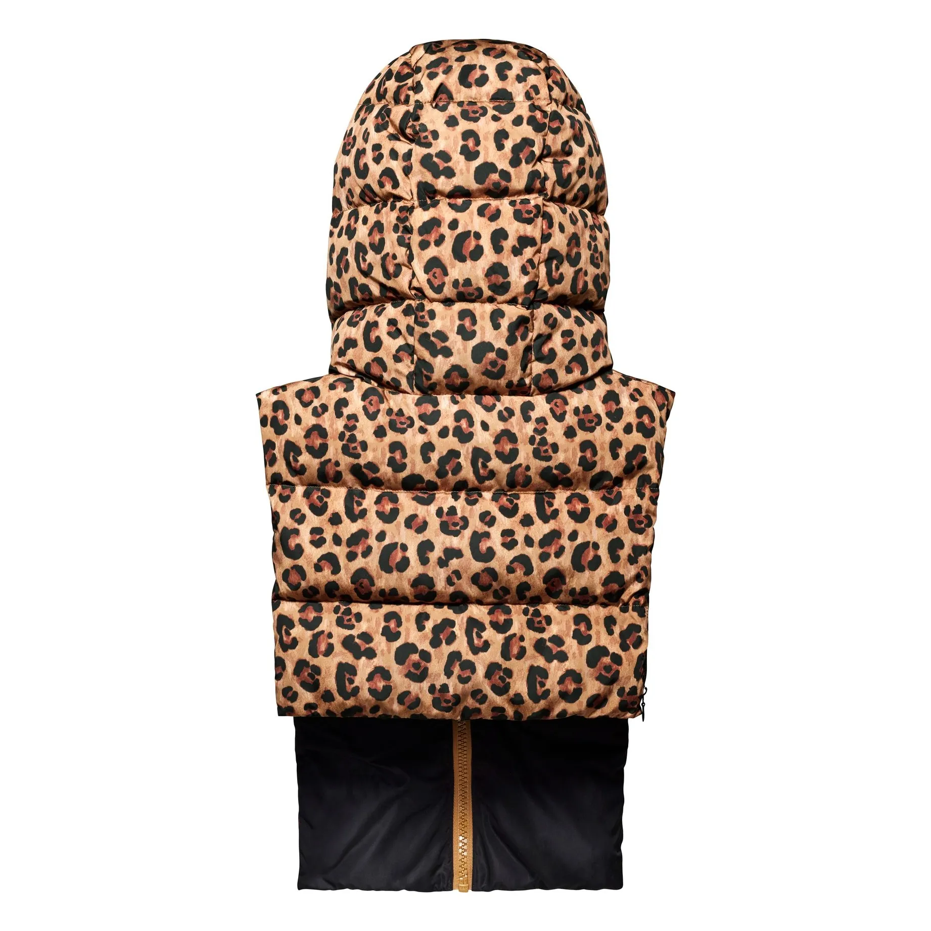 Capuche Doudoune Réversible Léopard | Camel- Image produit n°2