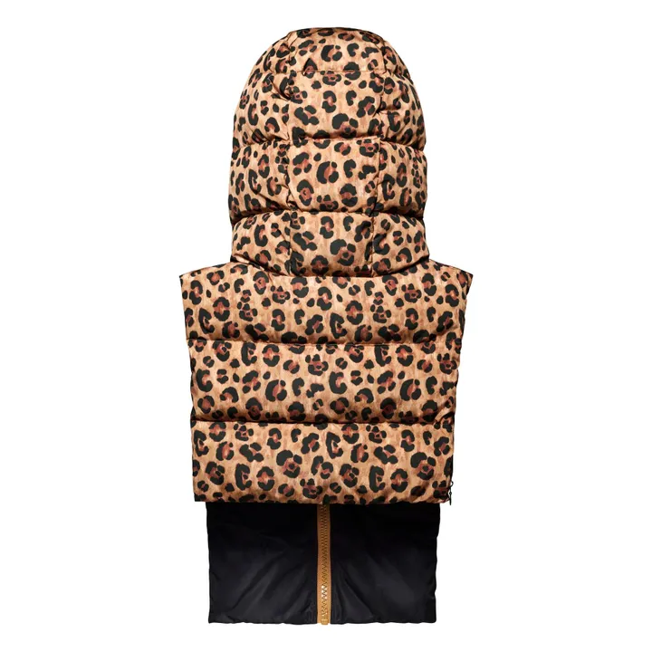Capuche Doudoune Réversible Léopard | Camel- Image produit n°2