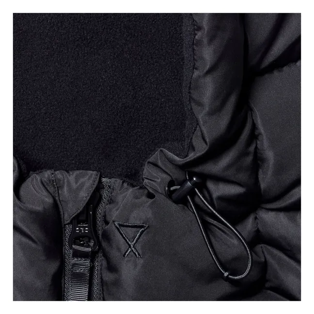 Capuche Doudoune Réversible Polaire | Noir