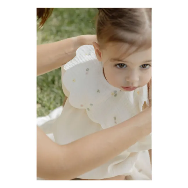 Bavaglini con petali di margherite in cotone biologico - Set di 3 pezzi