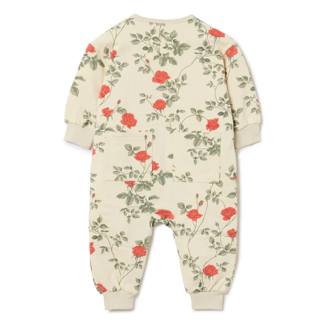 Combinaison Coton Bio Roses | Ecru