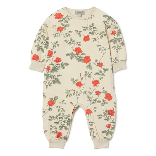 Combinaison Coton Bio Roses | Ecru