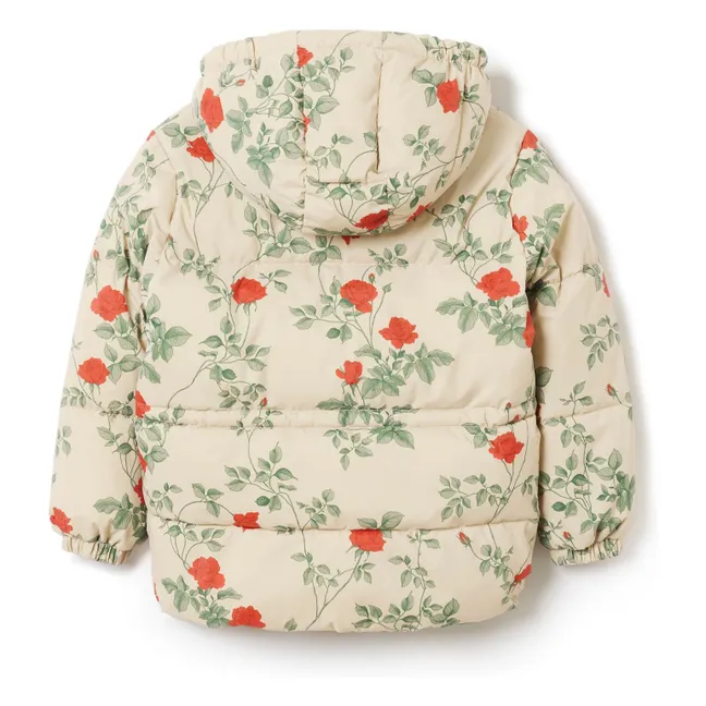 Daunenjacke Rosen | Seidenfarben