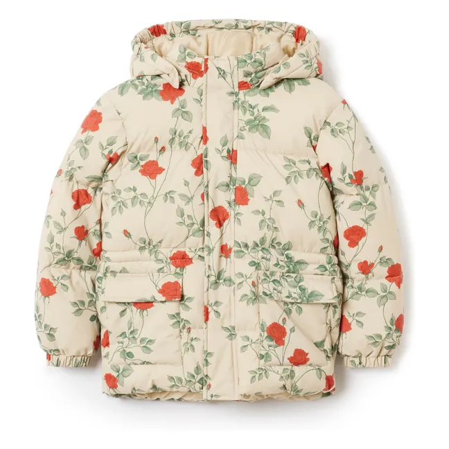 Doudoune Roses | Ecru