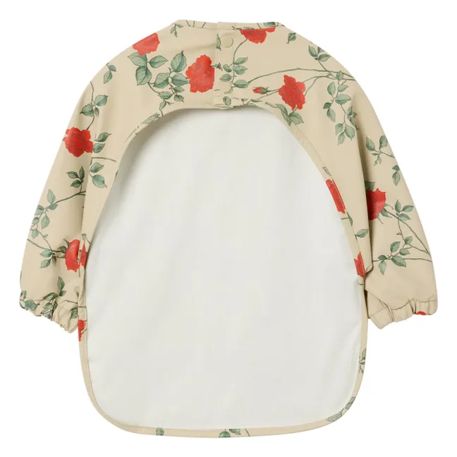 Pink Long Sleeve Bib | Ecru