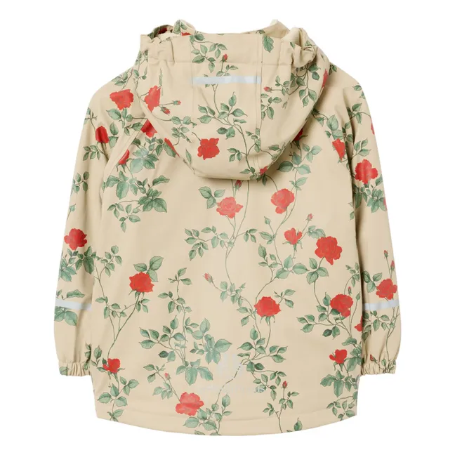 Veste Imperméable Roses | Ecru
