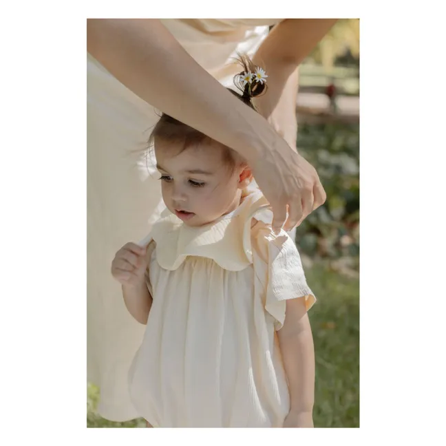 Daisies petal bibs in organic cotton - Set of 3