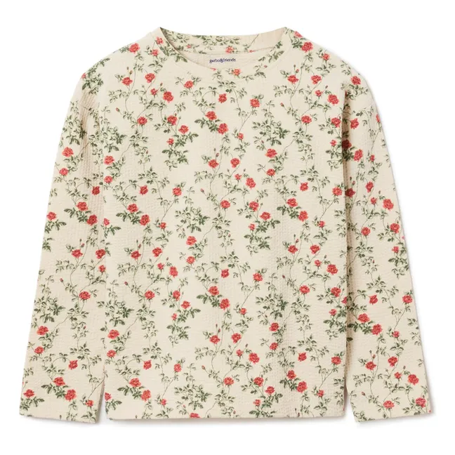 T-shirt Petit Rose | Ecru