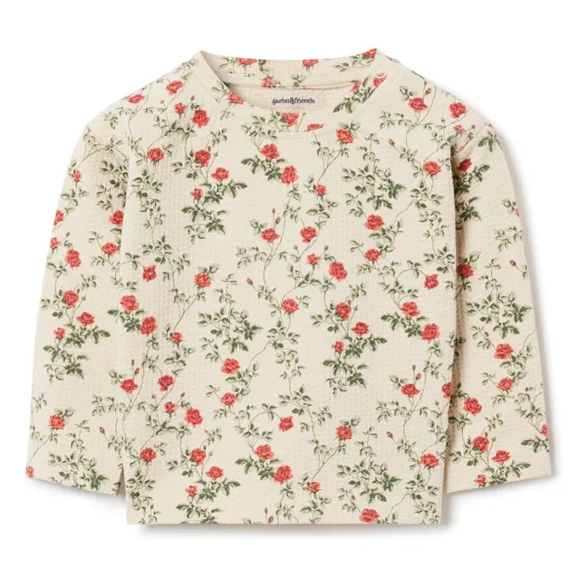 T-shirt Petit Rose Mini | Ecru