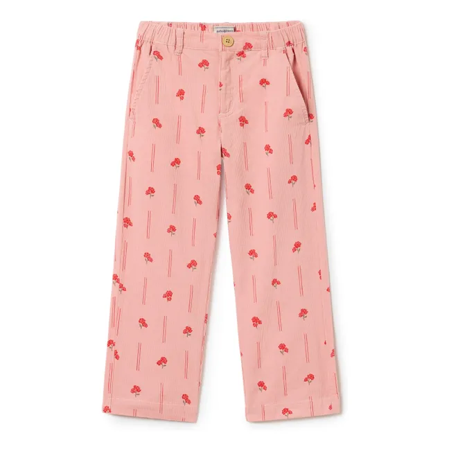 Pantalones de pana Peony Mini | Rosa