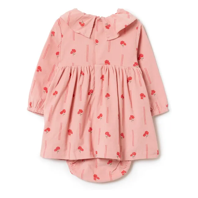 Robe Peony Velours Côtelé Mini | Rose