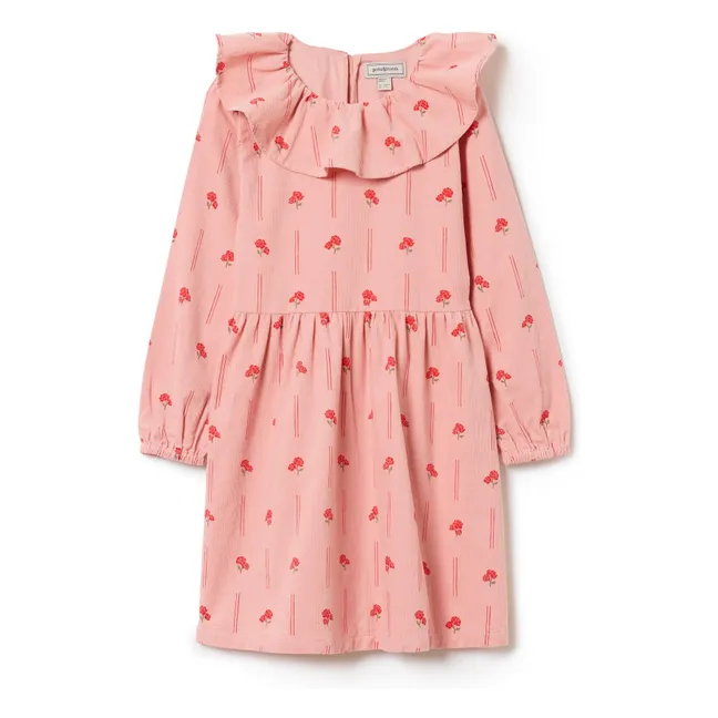 Robe Peony Velours Côtelé | Rose