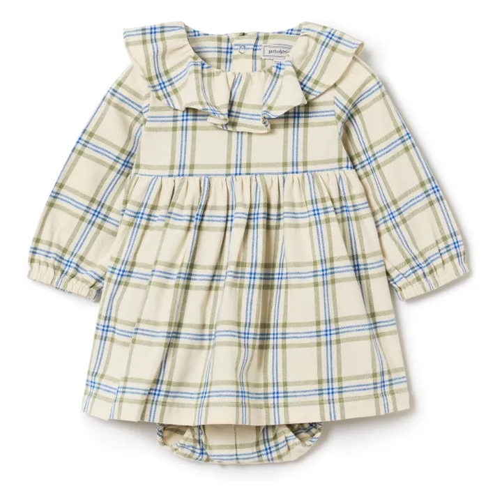 Robe Carreaux Mini | Ecru- Image produit n°0