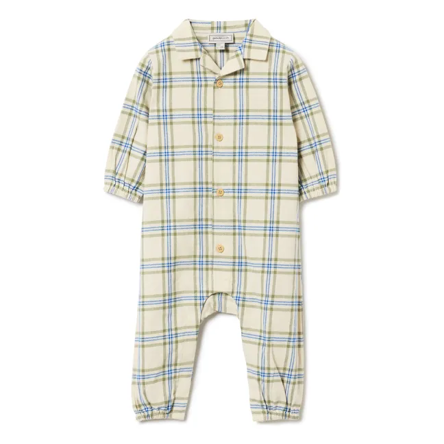 Plaid jumpsuit | Ecru