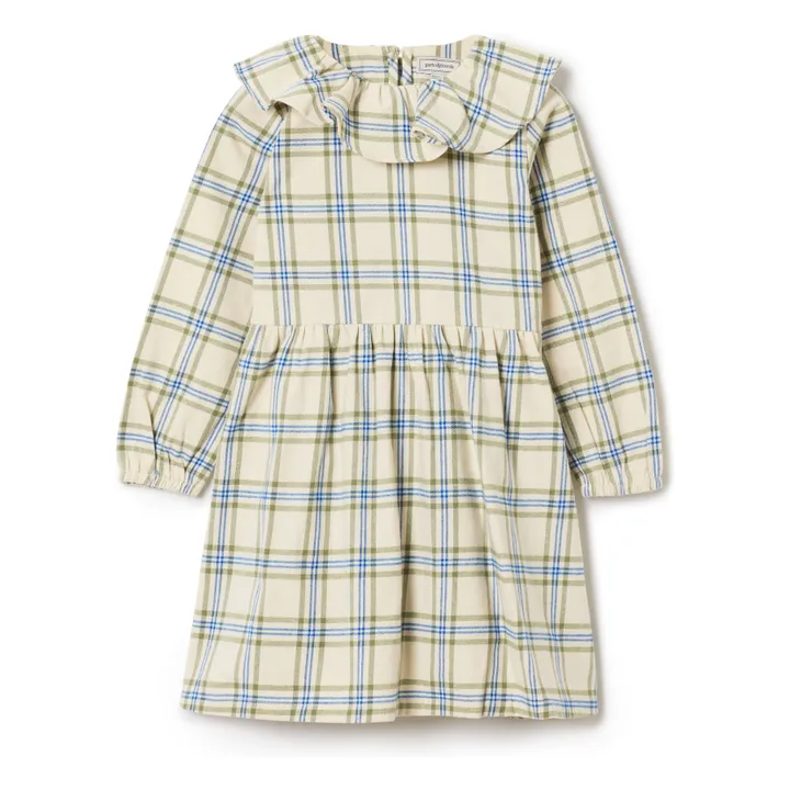 Robe Carreaux | Ecru- Image produit n°0