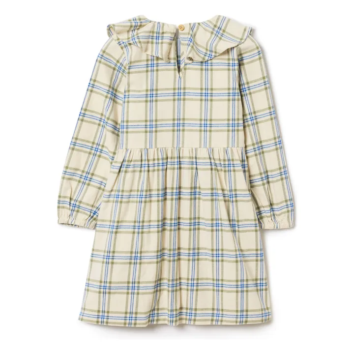 Robe Carreaux | Ecru- Image produit n°1