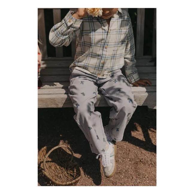 Carreaux shirt | Ecru