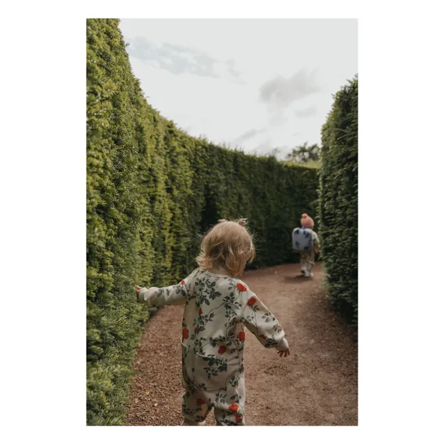 Combinaison Coton Bio Roses | Ecru