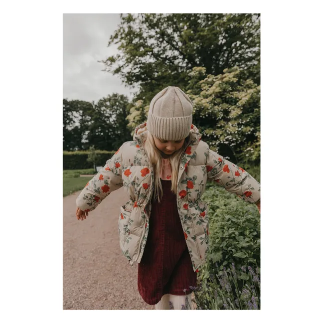 Doudoune Roses | Ecru