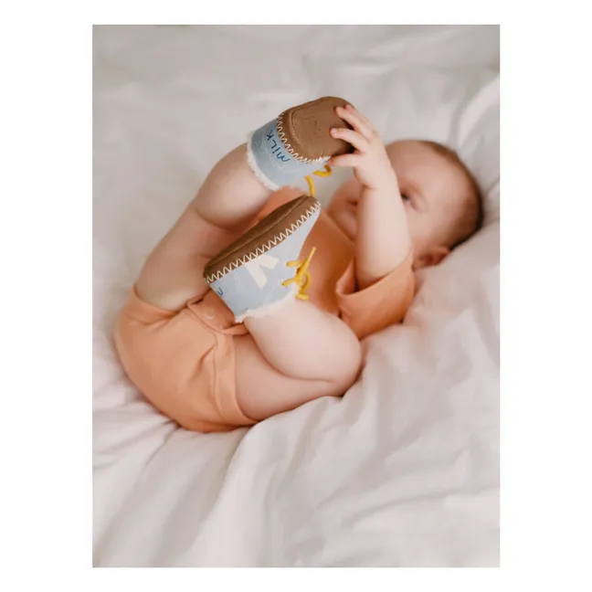 Collaboration Veja x Milk - Chaussons Lacets Baby Winter Suede | Bleu ciel