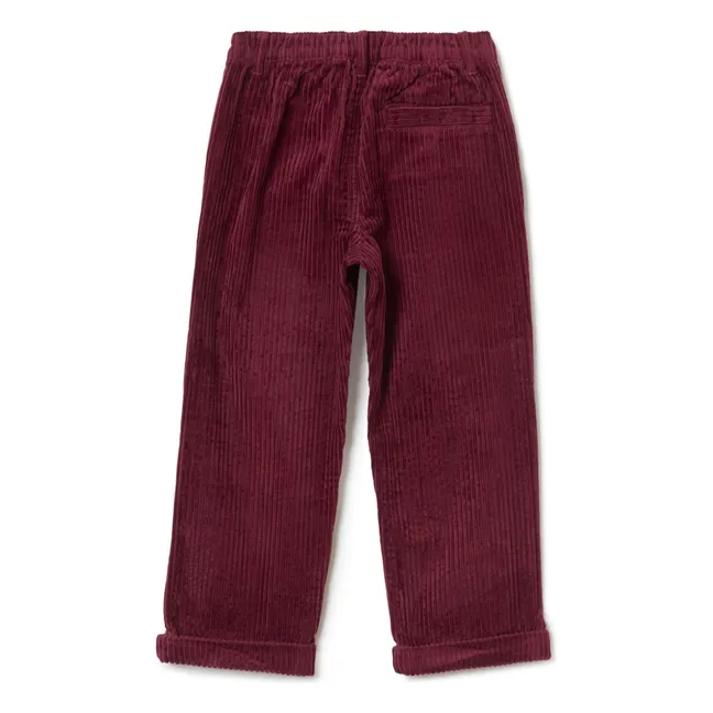 Mini Corduroy Pants | Burgundy