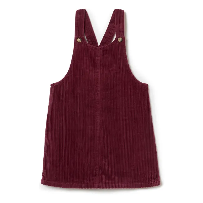 Robe Velours Côtelé Mini | Bordeaux