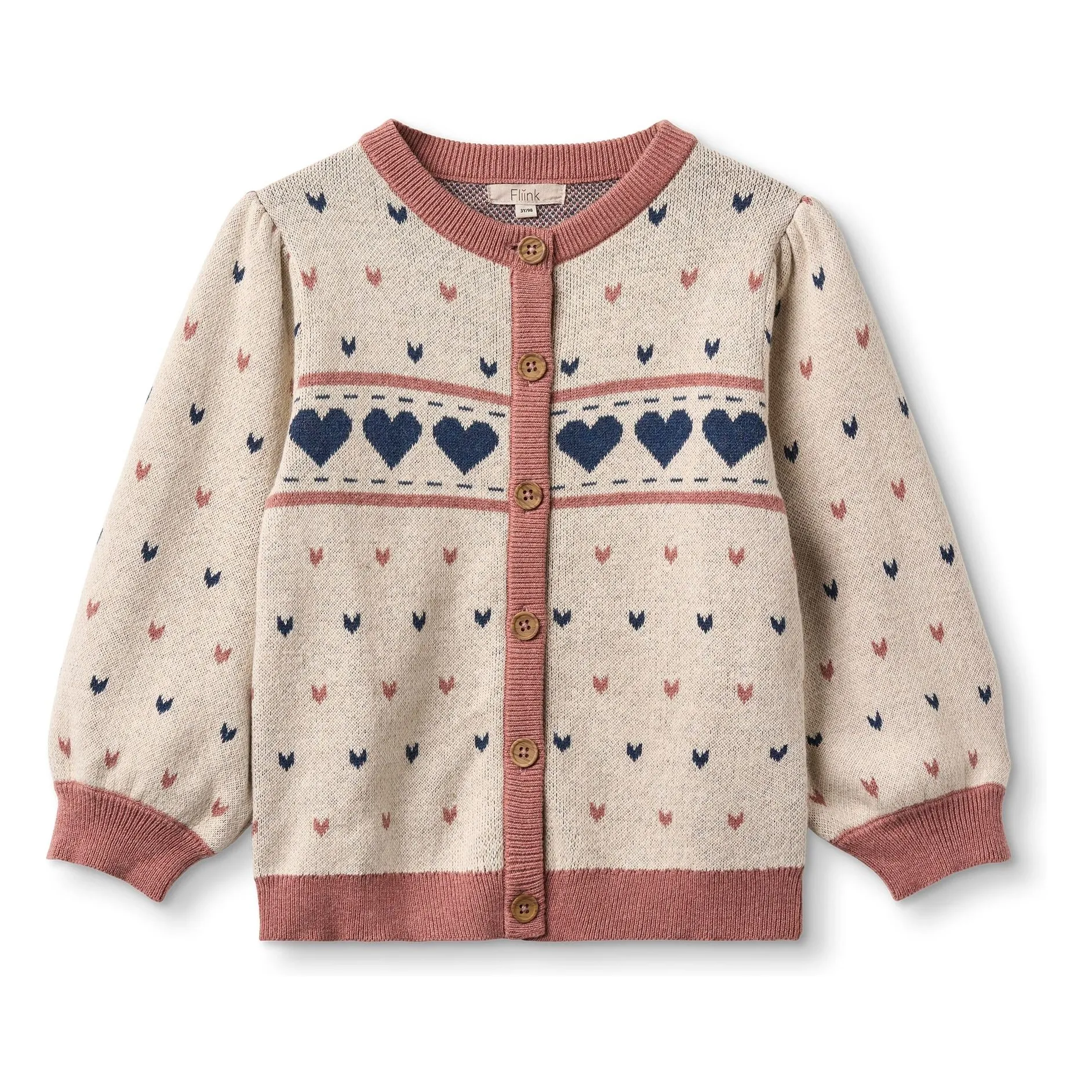 Fliink Ecru Nova Organic Cotton Cardigan