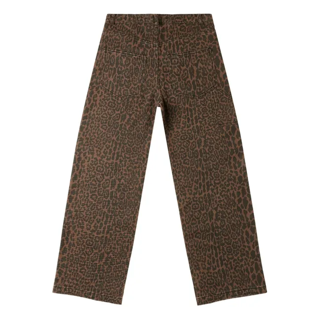 Pantalon Baggy Leopard | Marron