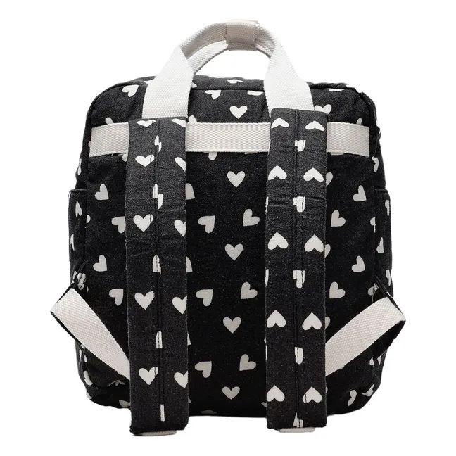 Mini Hearts Backpack | Black