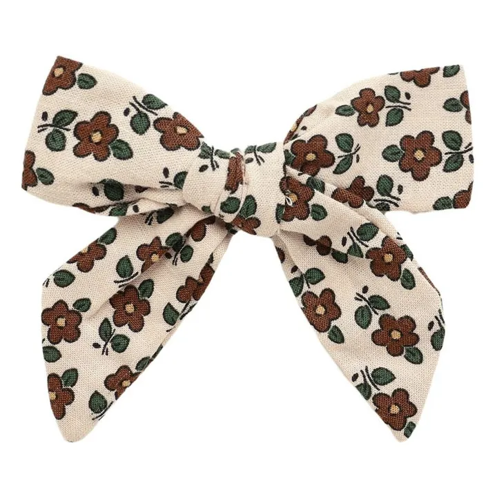 Barrette Fleurie | Ecru- Image produit n°0