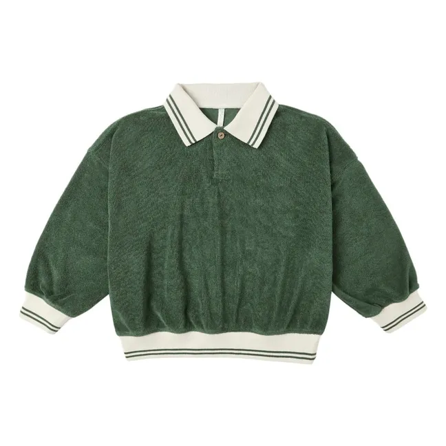 Sweat Col Polo | Vert