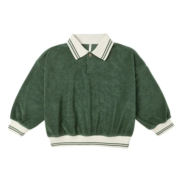 Sweat Col Polo | Vert- Image produit n°0