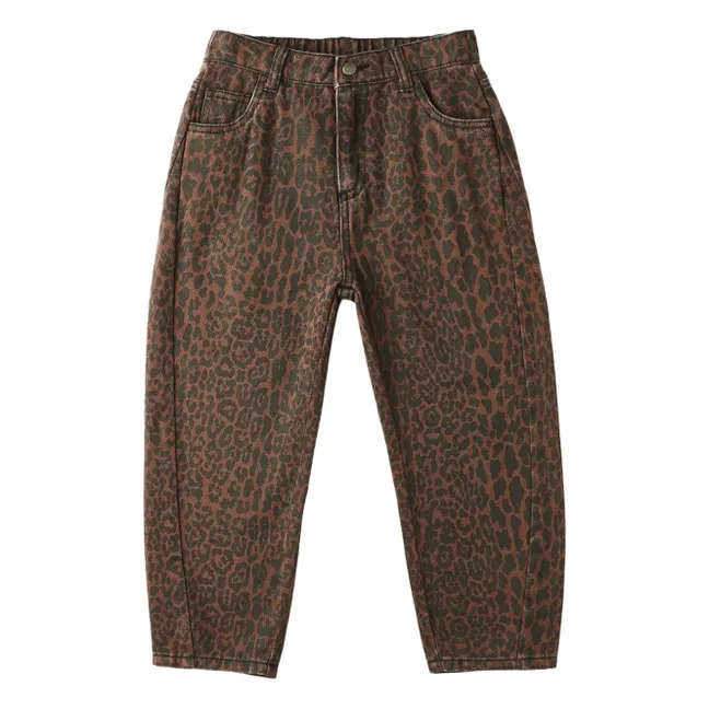 Barrel Leopard pants | Brown