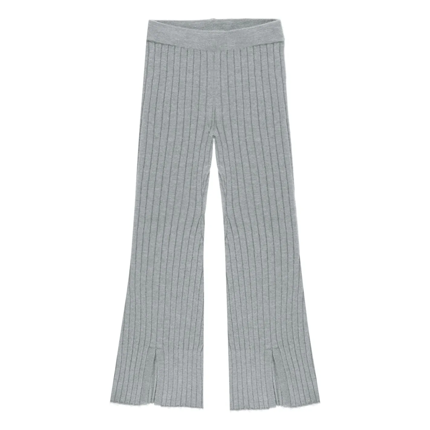 Rylee + Cru Grey Blue Ribbed Flare Legging