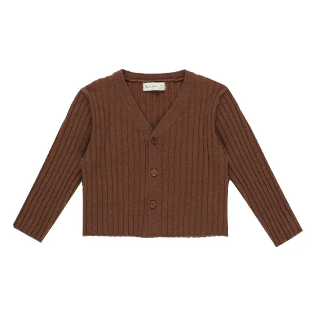 Gilet Côtelé Maille Mini | Marron