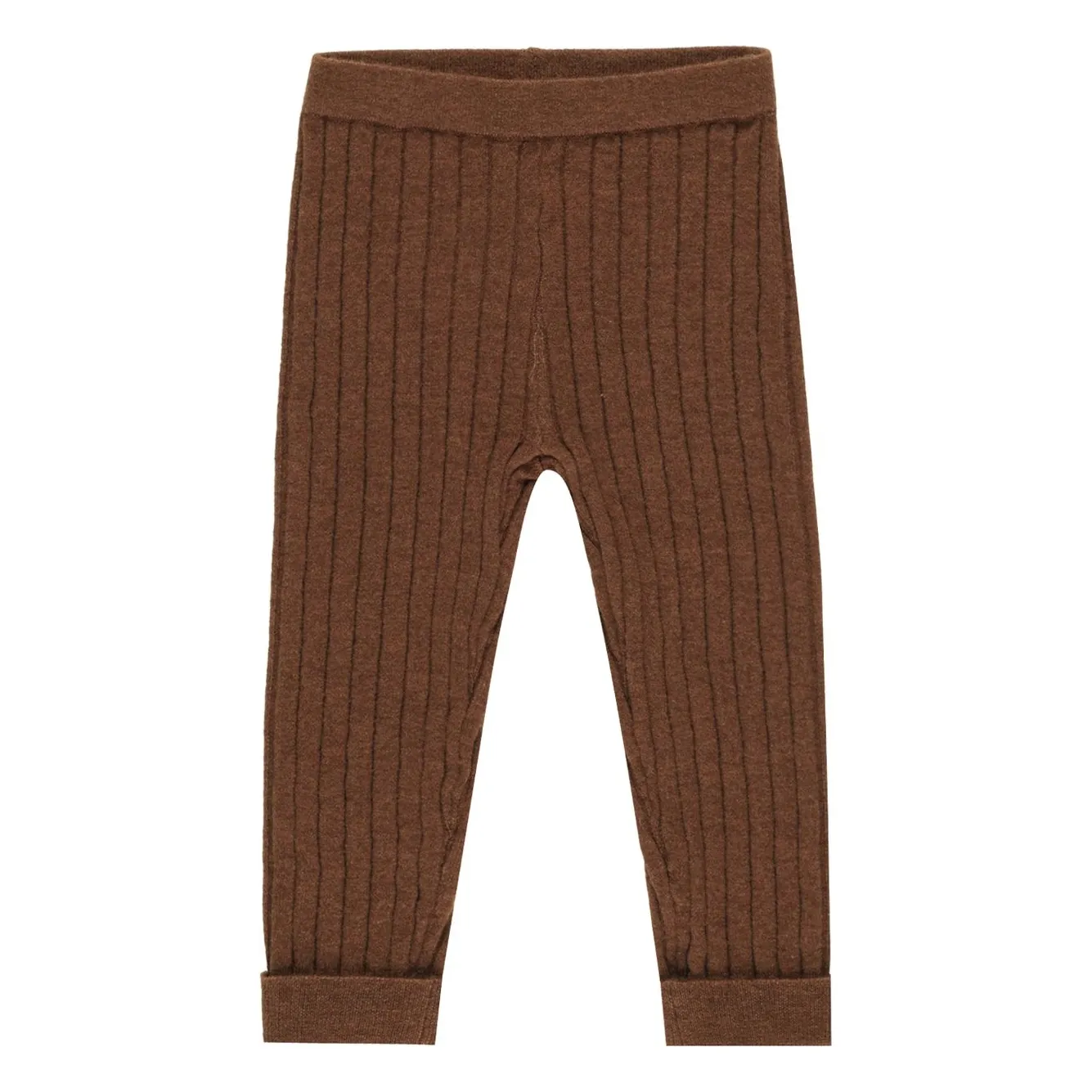 Rylee + Cru Brown Mini Mesh Ribbed Legging