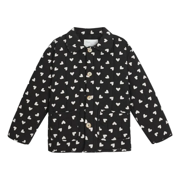 Veste Matelassée Cœurs | Noir- Image produit n°0