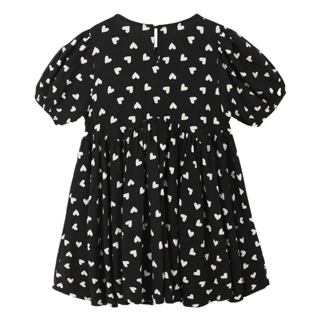 Robe Rose Cœurs | Noir