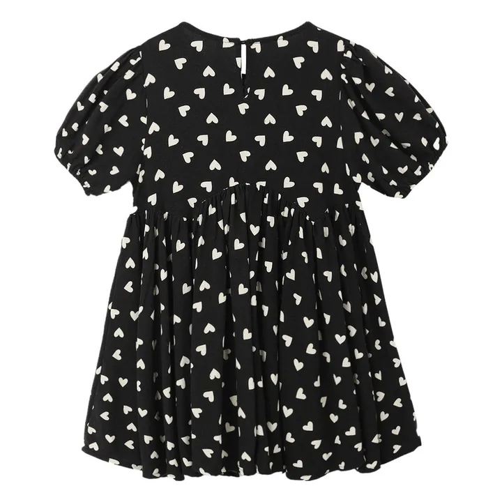 Robe Rose Cœurs | Noir- Image produit n°1