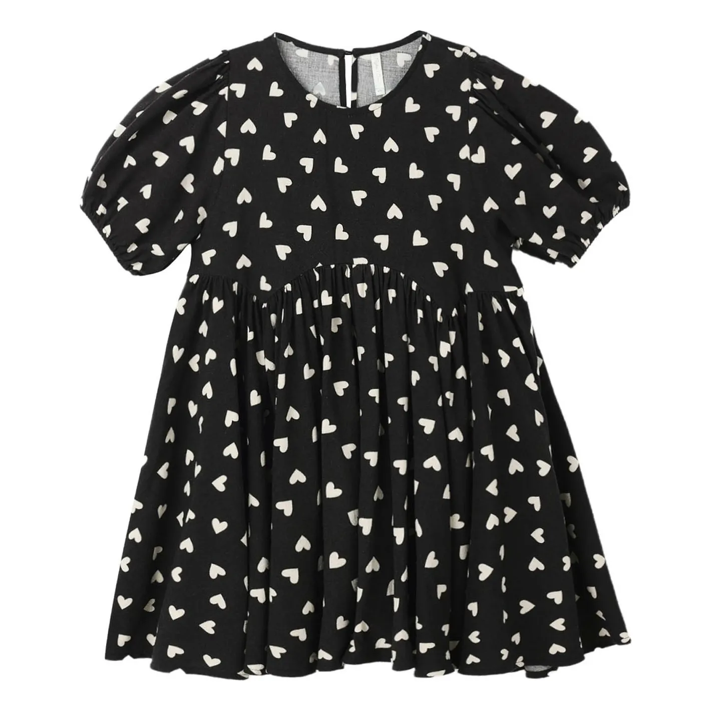 Rylee + Cru Black Pink Hearts Dress