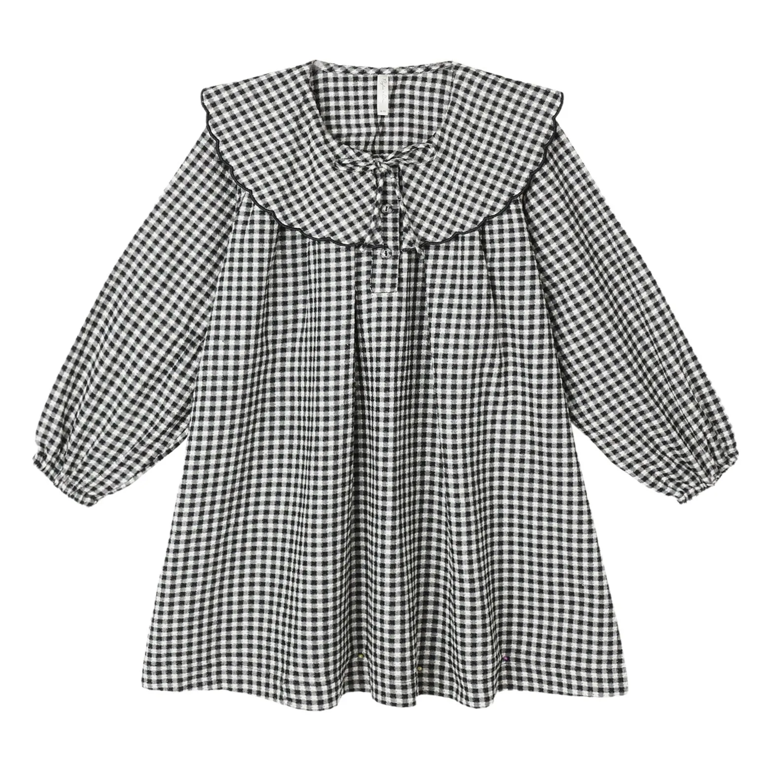 Rylee + Cru Black Gingham Dress