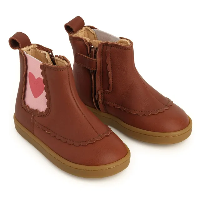 Chaussures Isaure Coeur | Marron