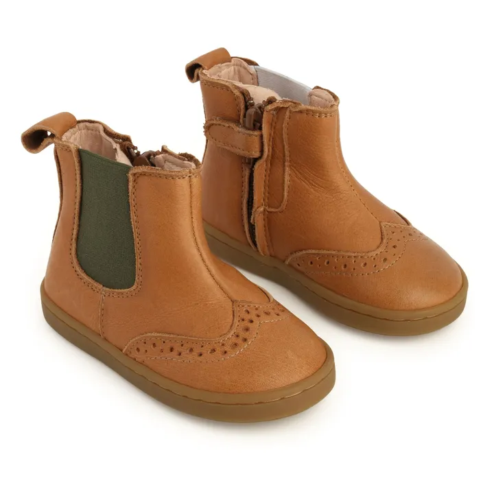 Chaussures Premiers Pas Axelle | Vert kaki- Image produit n°0