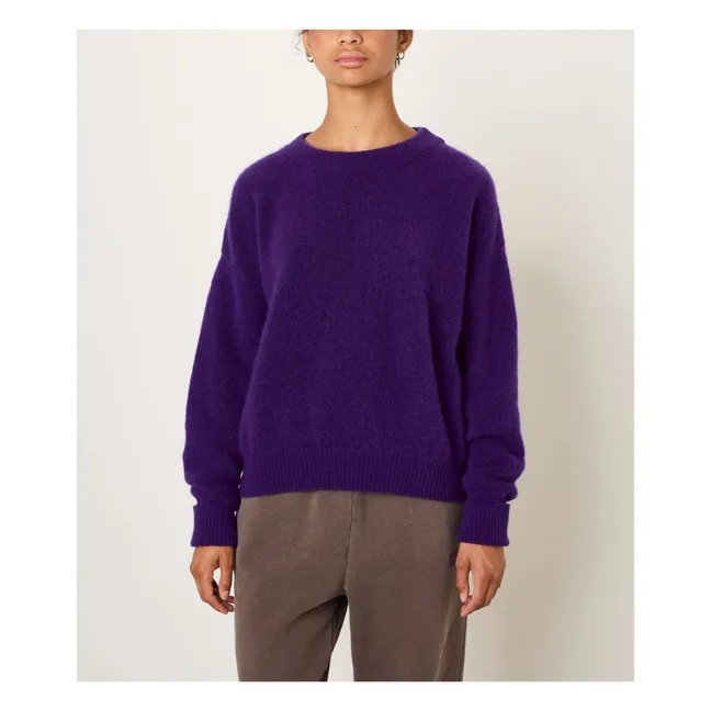 Pull Col Bateau Vitow Alpaga et Laine | Aubergine