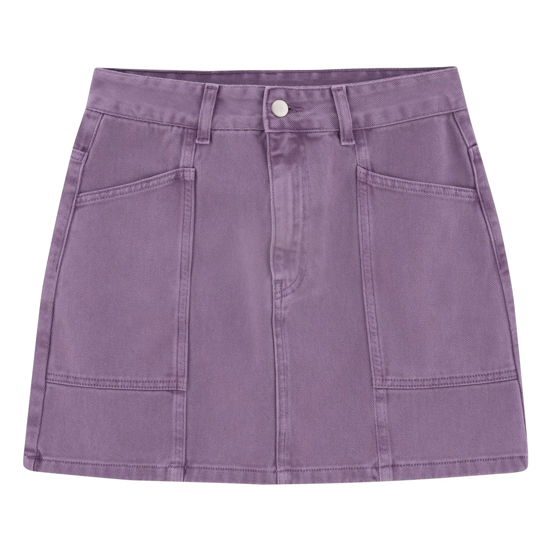 The Tiny Big Sister Purple Jean Twill Skirt