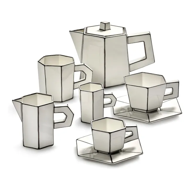 Carte blanche teapot  | Noir/Blanc