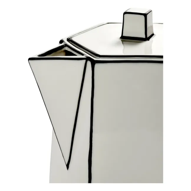 Théière Carte blanche  | Noir/Blanc