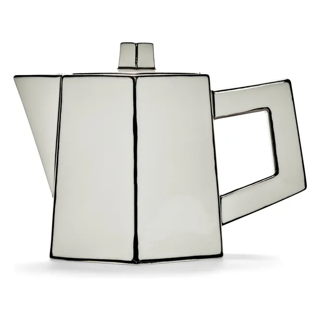 Théière Carte blanche  | Noir/Blanc