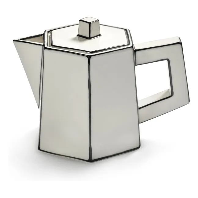 Théière Carte blanche  | Noir/Blanc