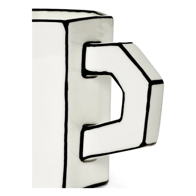 Tasse à thé Carte blanche - Set de 2 | Noir/Blanc